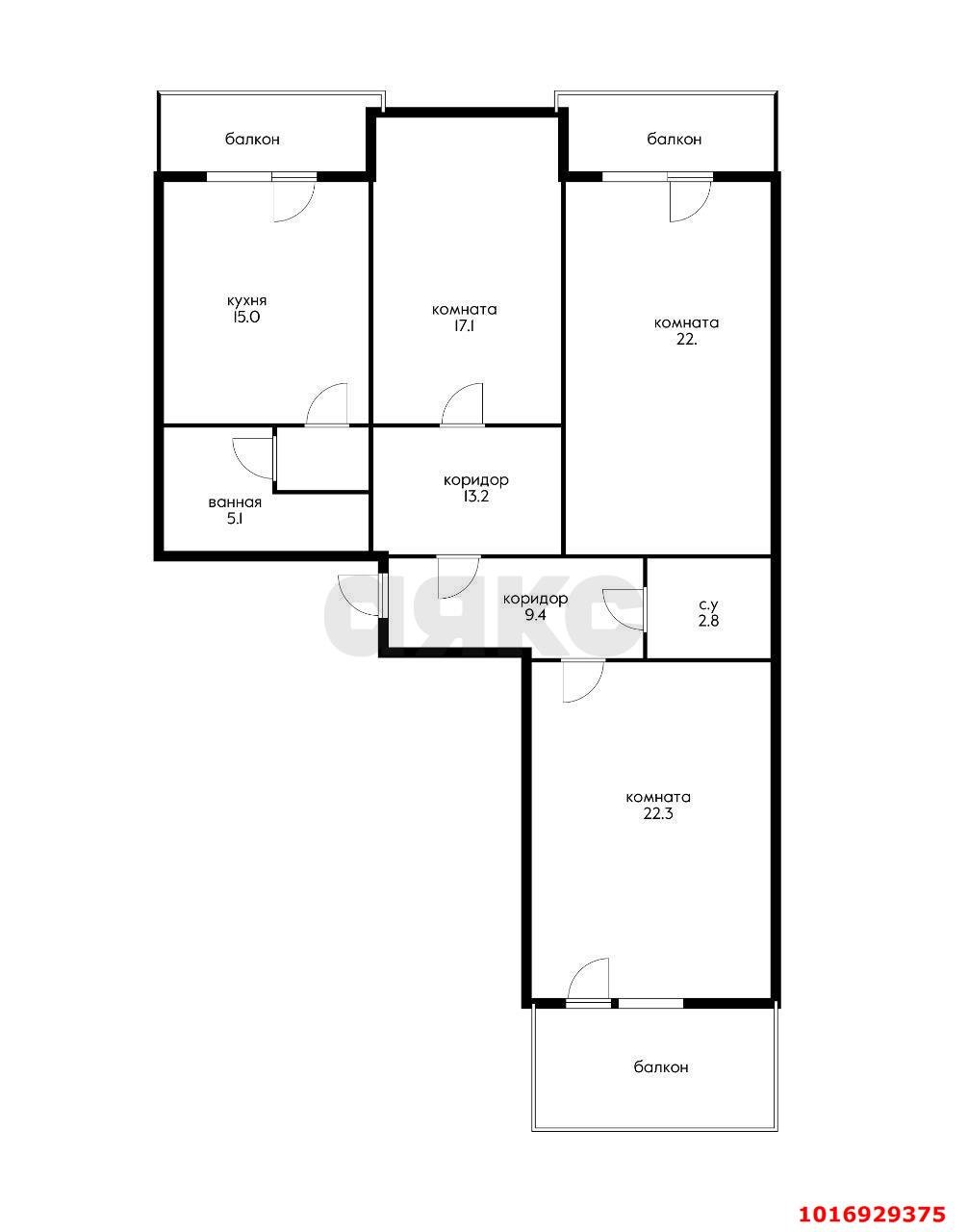 Фото №9: 3-комнатная квартира 102 м² - Краснодар, ул. Промышленная, 33