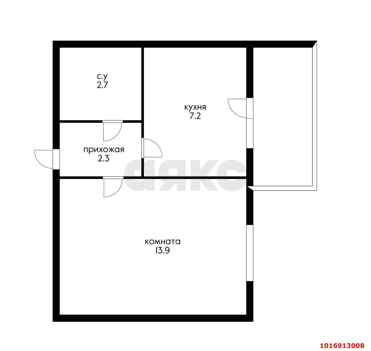 Фото №7: 1-комнатная квартира 30 м² - Новая Адыгея, мкр. жилой комплекс Дарград, ул. Тургеневское шоссе, 33/1к8