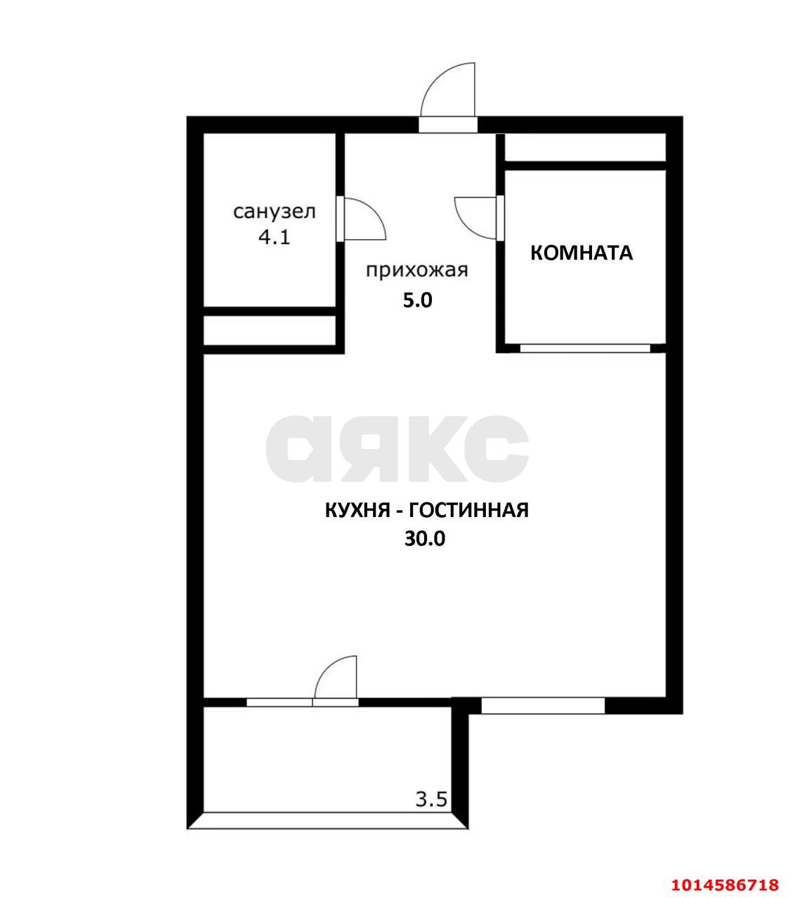 Фото №16: 1-комнатная квартира <span class="whitespace-nowrap">50 м²</span>, <span class="whitespace-nowrap">1/14 эт.</span> - Краснодар, Прикубанский внутригородской округ, Фестивальный, Солнечный, мкр. ЖК Солнечный Парк, ул. имени Симиренко, 37к2
