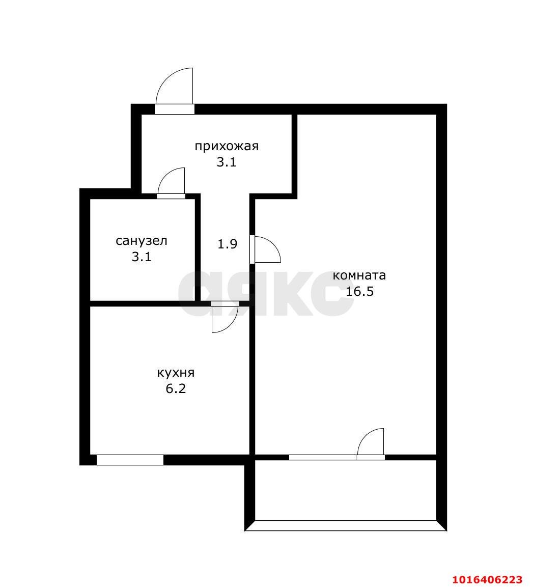 Фото №7: 1-комнатная квартира 30 м² - Краснодар, Центральный внутригородской округ, мкр. Черёмушки, ул. Димитрова, 118