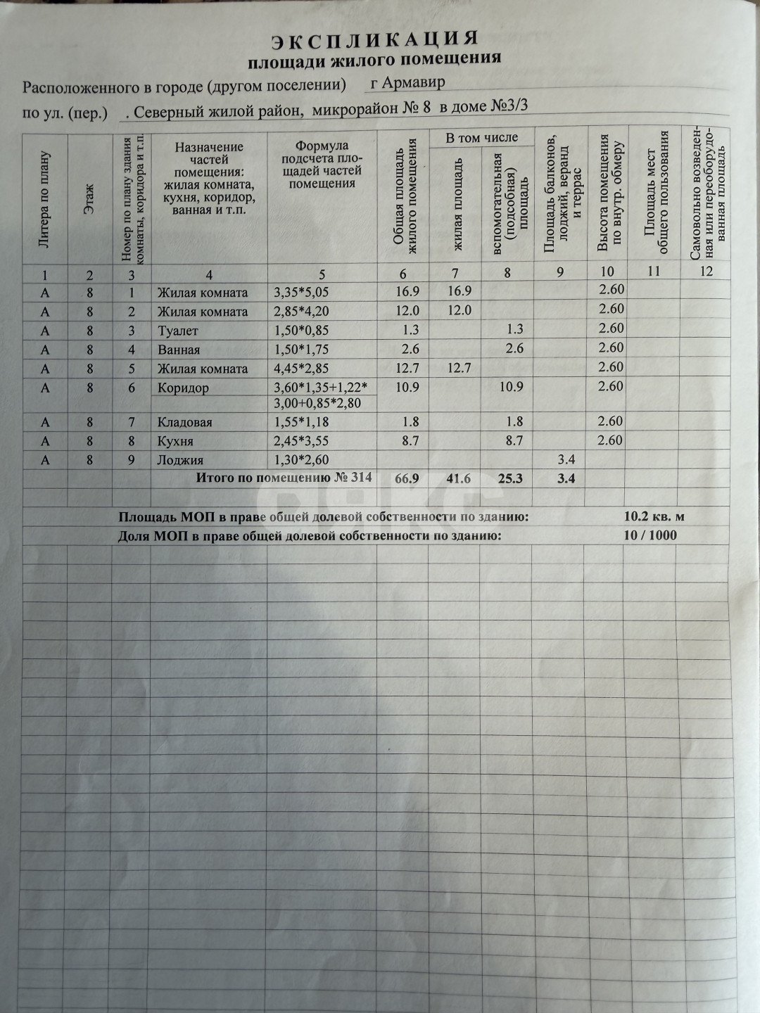 Фото №20: 3-комнатная квартира 66 м² - Армавир, мкр. 8-й, 3/3