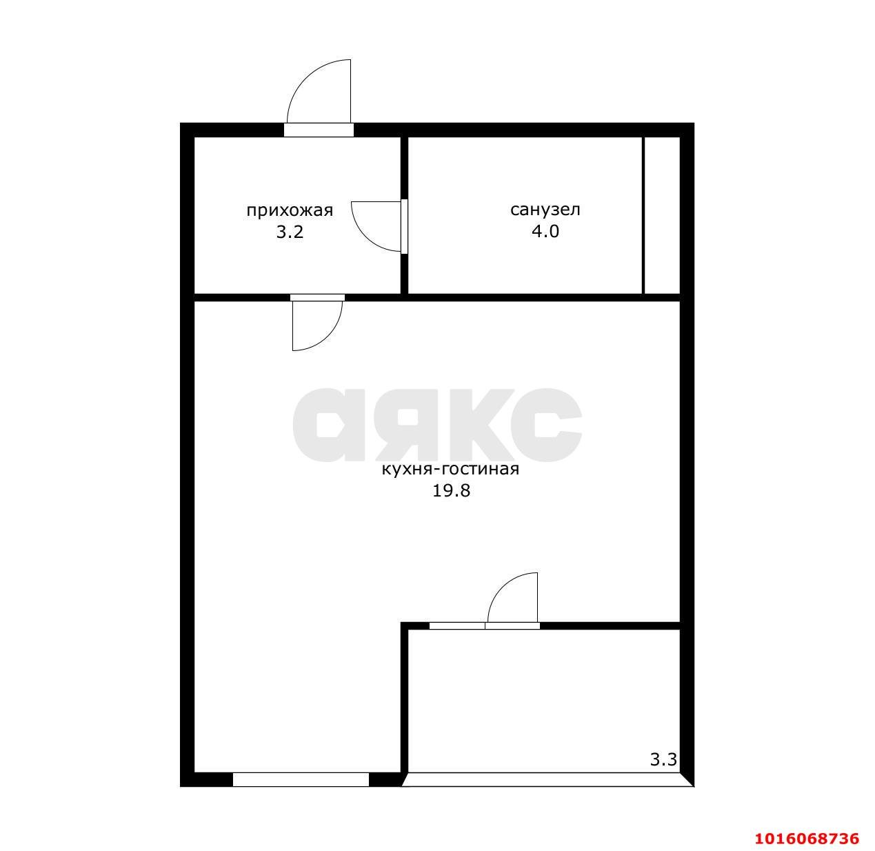 Фото №10: Студия 27 м² - Новая Адыгея, мкр. жилой комплекс Мега-Победа, ул. Береговая, 3к17