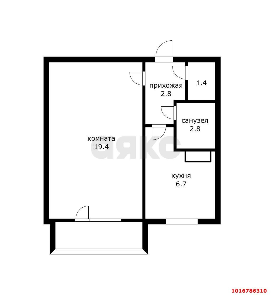 Фото №16: 1-комнатная квартира 36 м² - Краснодар, Западный внутригородской округ, мкр. Юбилейный, ул. 70-летия Октября, 20/2