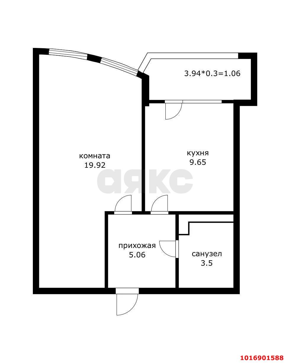 Фото №8: 1-комнатная квартира 42 м² - Краснодар, ЖК Альфа, Хлопчато-бумажный Комбинат, жилой комплекс Кино, мкр. Карасунский внутригородской округ, ул. Уральская, 100/5