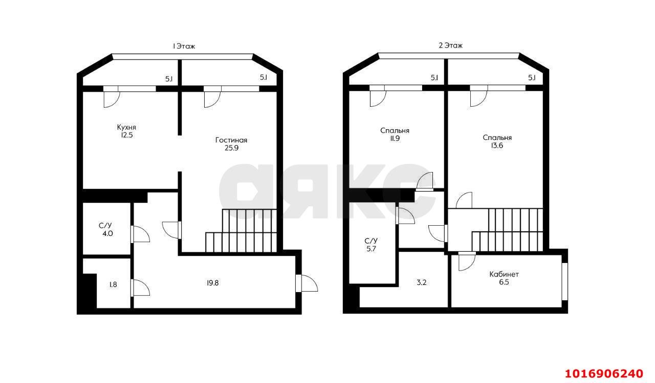 Фото №14: 3-комнатная квартира 103 м² - Краснодар, Прикубанский внутригородской округ, мкр. Краевая Клиническая Больница, ул. Домбайская, 12