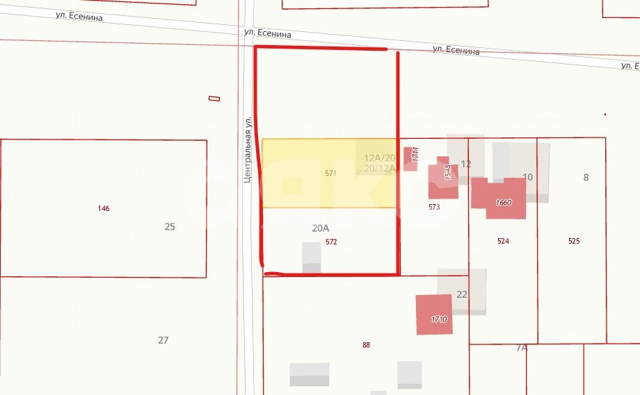 Фото №11: Земельный участок под ИЖС 8 сот. - Красный, ул. Центральная, 20/12А