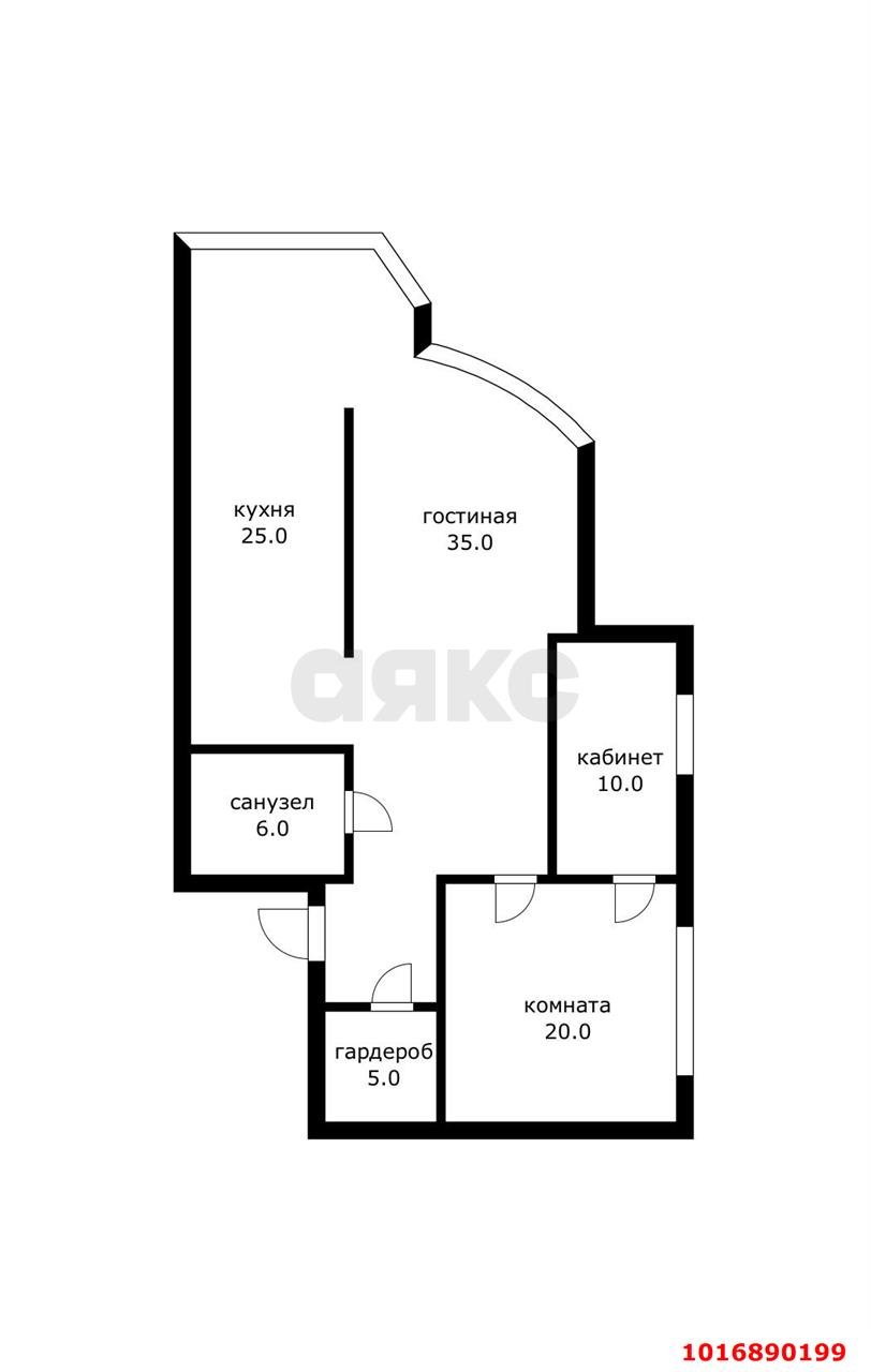 Фото №12: 3-комнатная квартира 120 м² - Краснодар, Западный внутригородской округ, мкр. Центральный, ул. Кубанская Набережная, 37