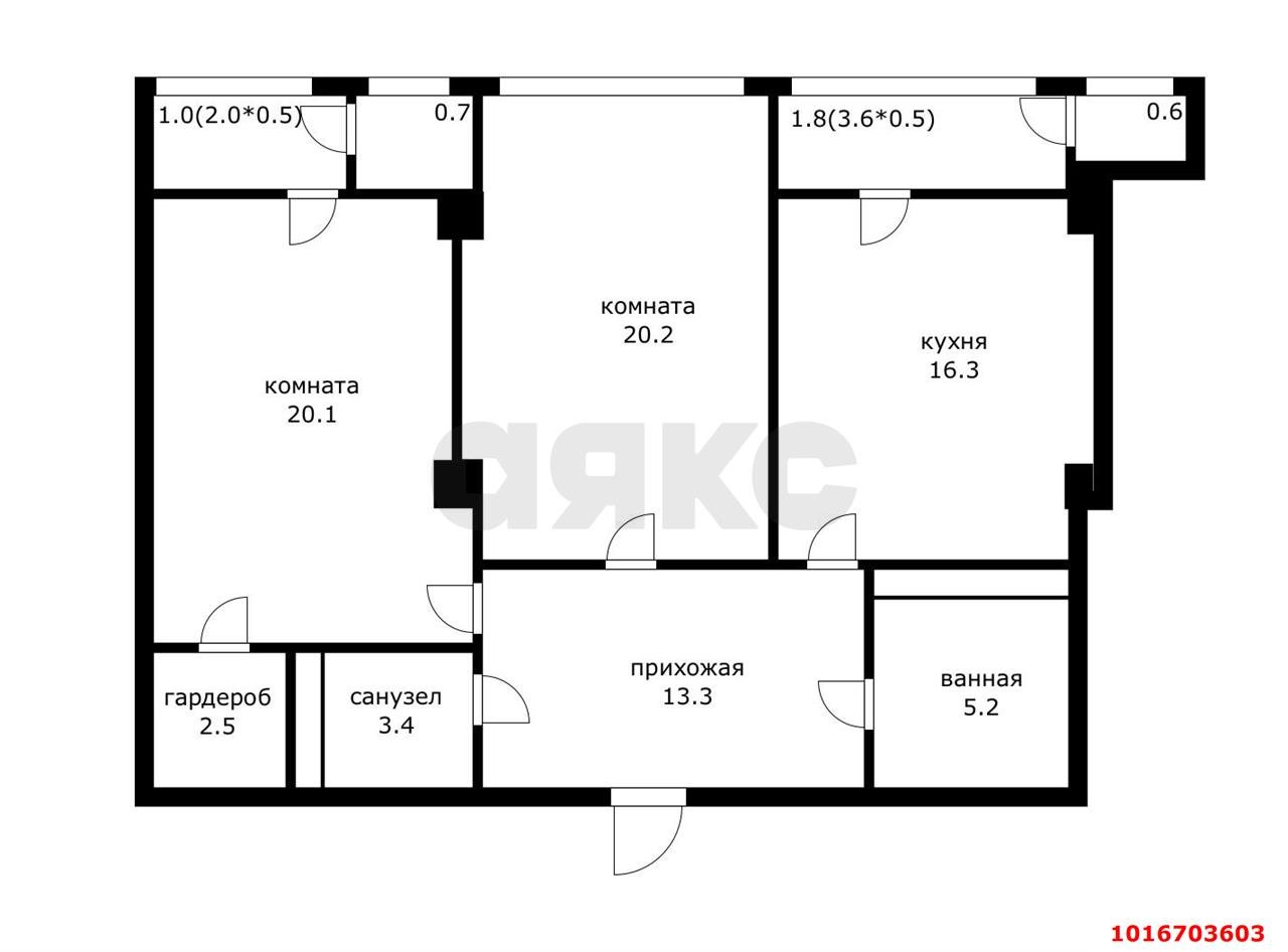 Фото №17: 2-комнатная квартира 89 м² - Краснодар, Прикубанский внутригородской округ, Завод Измерительных Приборов, мкр. ЖК Девелопмент Плаза, ул. имени 40-летия Победы, 33Г