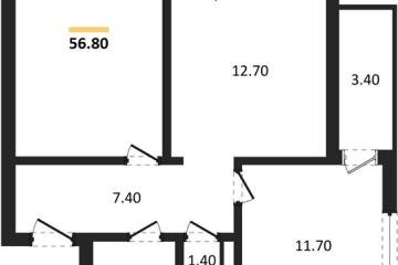 Фото №1: 2-комнатная квартира 56 м² - Краснодар, мкр. ЖК Парк у Дома, ул. Героев-Разведчиков, 11к2