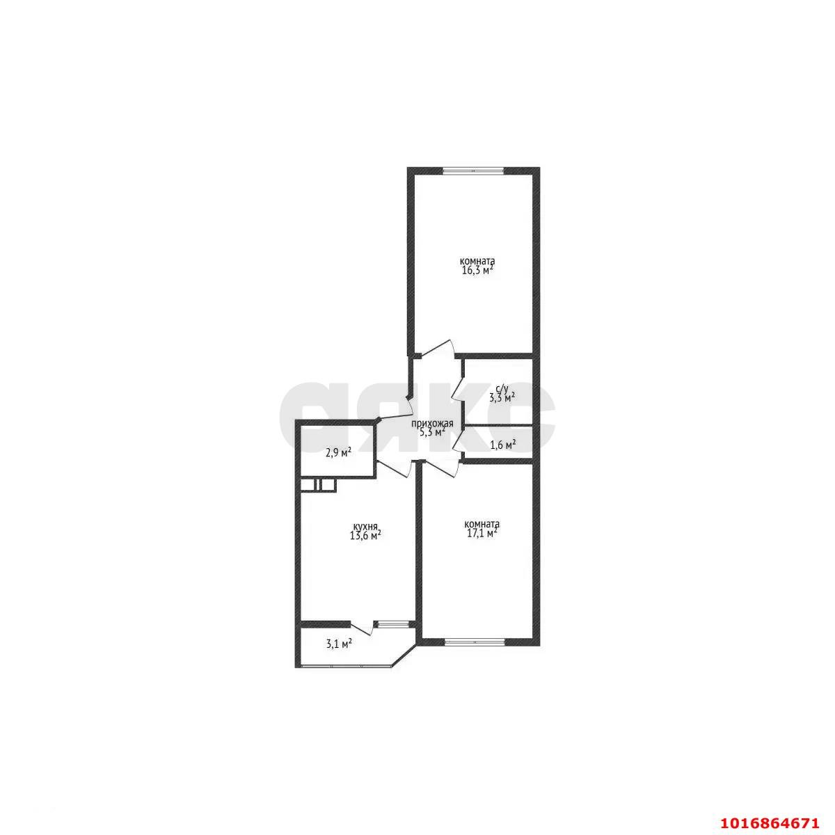 Фото №9: 2-комнатная квартира 65 м² - Краснодар, Прикубанский внутригородской округ, ЖК Губернский, мкр. 7-й квартал, ул. имени Героя Николая Шевелёва, 15