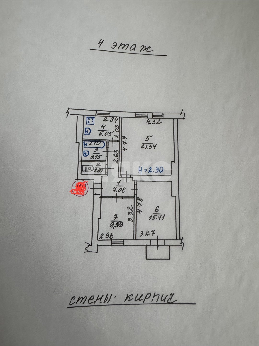 Фото №8: 3-комнатная квартира 63 м² - Мариуполь, р. Жовтневый, ул. Евпаторийская, 45