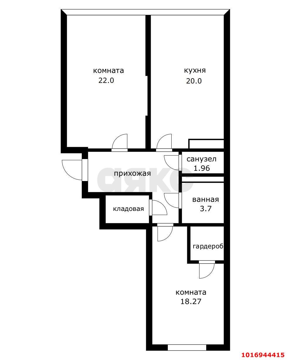 Фото №18: 2-комнатная квартира 80 м² - Краснодар, Центральный внутригородской округ, Западный внутригородской округ, жилой комплекс Центральный, мкр. Центральный, ул. Октябрьская, 181/2к2