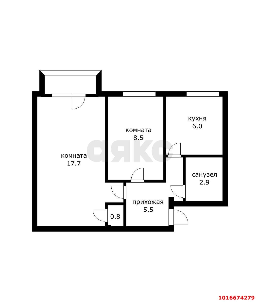 Фото №13: 2-комнатная квартира 45 м² - Краснодар, Западный внутригородской округ, мкр. Фестивальный, ул. Гагарина, 137