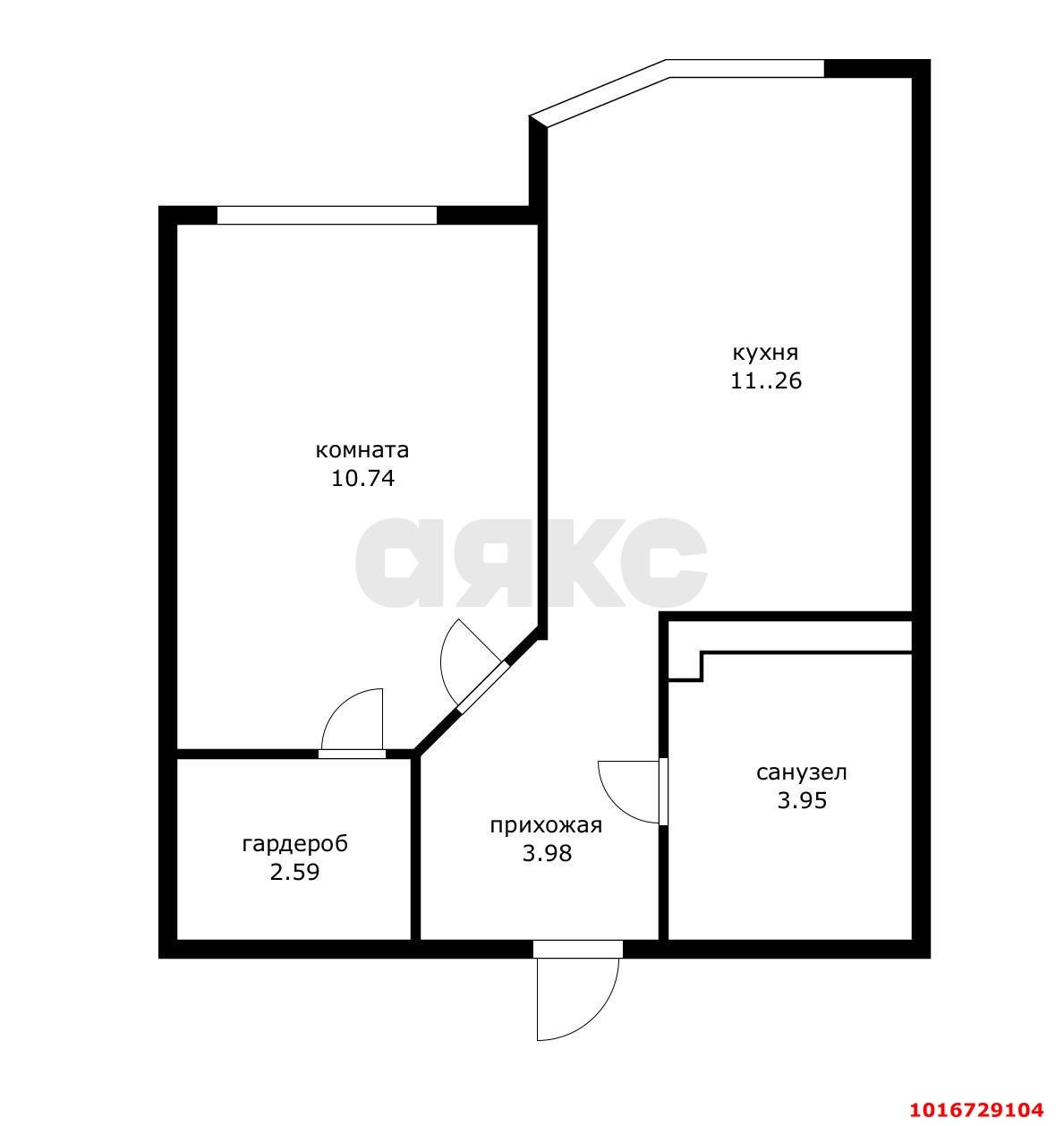 Фото №20: 1-комнатная квартира 30 м² - Краснодар, Прикубанский внутригородской округ, мкр. Достояние, ул. Конгрессная, 31