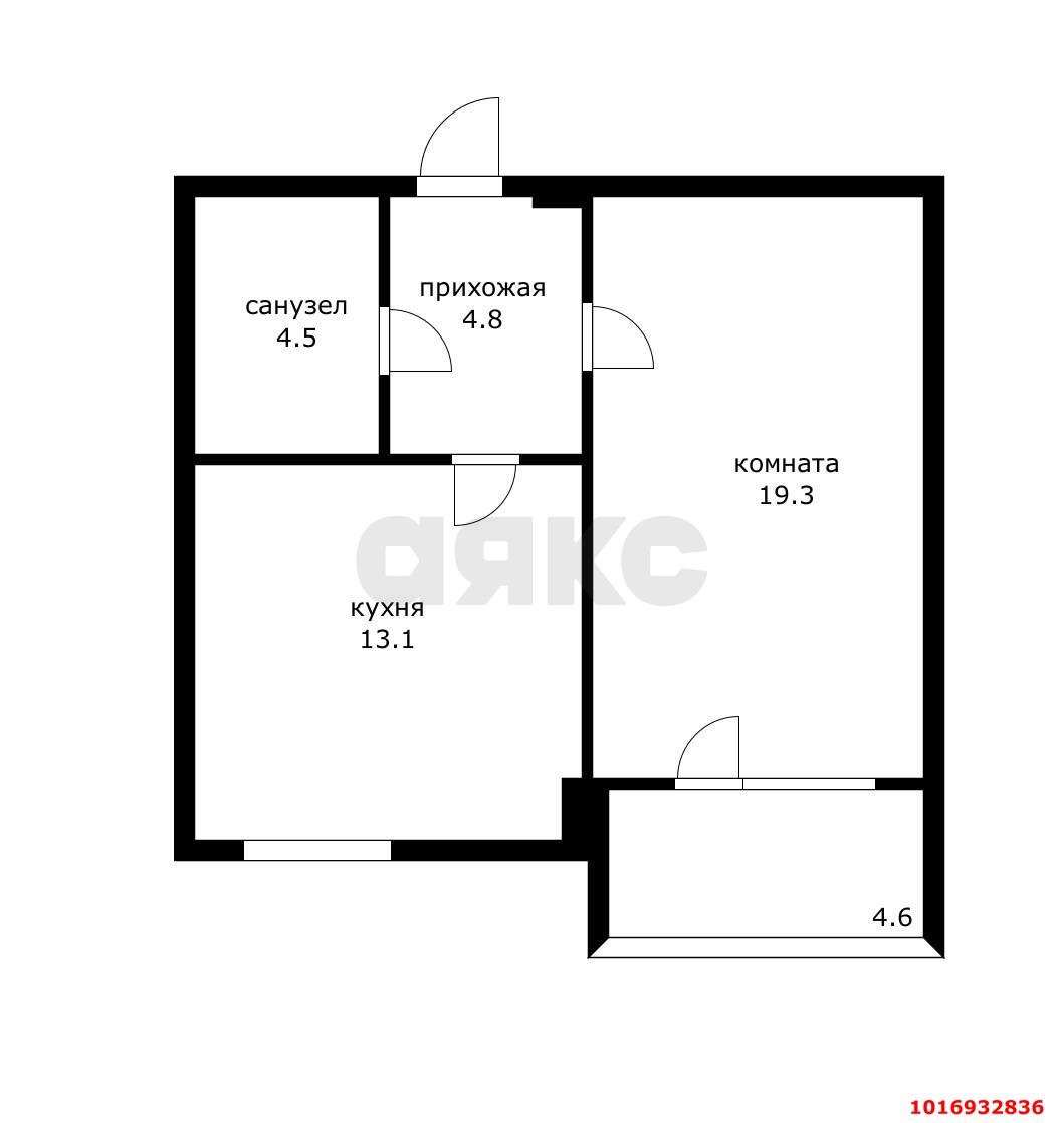 Фото №15: 1-комнатная квартира 41 м² - Российский, мкр. Прикубанский внутригородской округ, ул. Тверская, 15