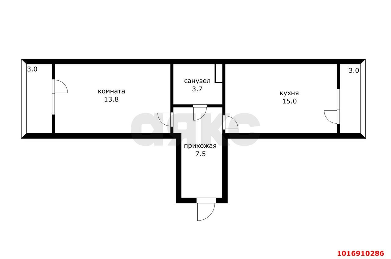 Фото №6: 1-комнатная квартира 45 м² - Краснодар, Прикубанский внутригородской округ, мкр. жилой комплекс Новые Сезоны, ул. Скандинавская, 1к7