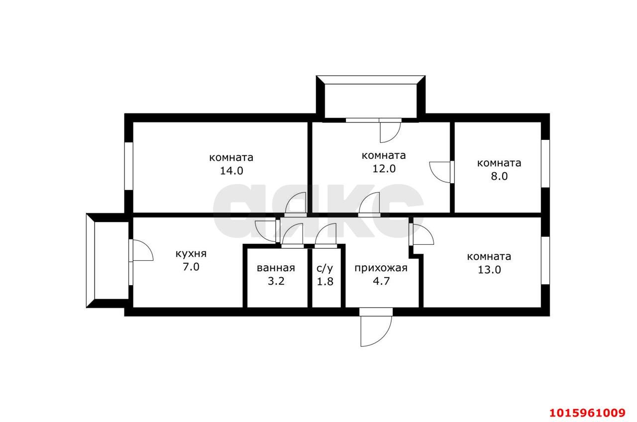 Фото №20: 3-комнатная квартира 61 м² - Краснодар, Западный внутригородской округ, мкр. Фестивальный, ул. имени Тургенева, 122