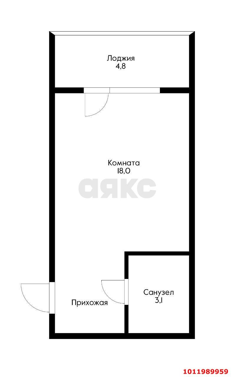 Фото №8: Студия 21 м² - Краснодар, Прикубанский внутригородской округ, Завод Радиоизмерительных Приборов, п. Калинино, ул. Кадетская, 5