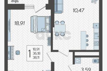 Фото №5: 1-комнатная квартира 40 м² - Сочи, мкр. Бытха, ул. Ясногорская, 16/2