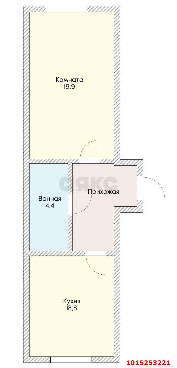 Фото №12: 1-комнатная квартира 43 м² - Краснодар, Прикубанский внутригородской округ, Завод Радиоизмерительных Приборов, имени Петра Метальникова, мкр. Музыкальный, ул. имени Сергея Есенина, 110/1