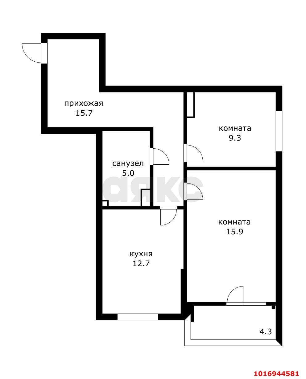 Фото №15: 2-комнатная квартира 63 м² - Краснодар, Прикубанский внутригородской округ, мкр. Губернский, ул. им. Героя Яцкова И.В., 9к2