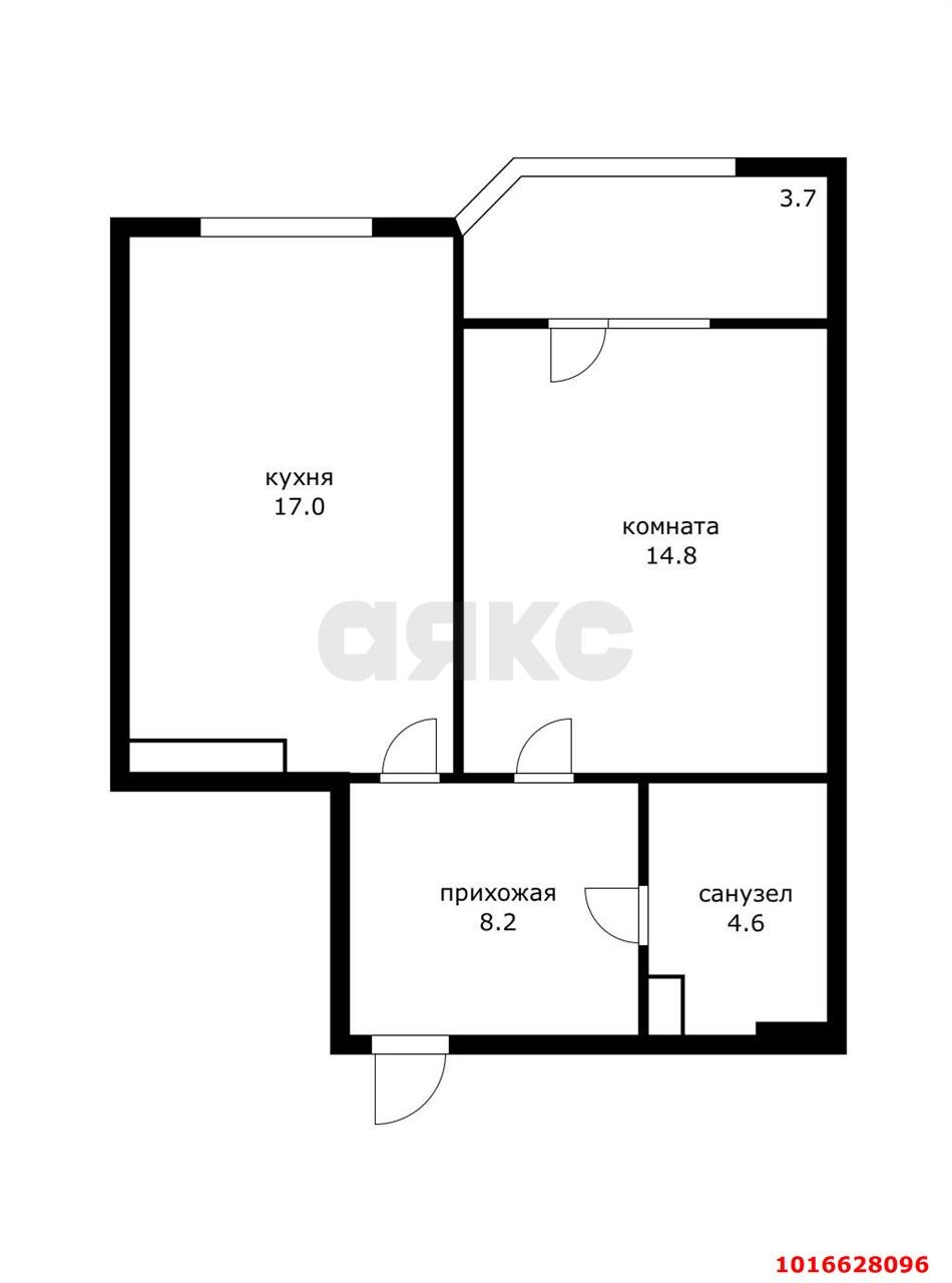 Фото №2: 1-комнатная квартира 48 м² - Краснодар, ЖК Урал, Карасунский внутригородской округ, Камвольно-суконный Комбинат, мкр. жилой комплекс Ural, ул. Уральская, 87/7