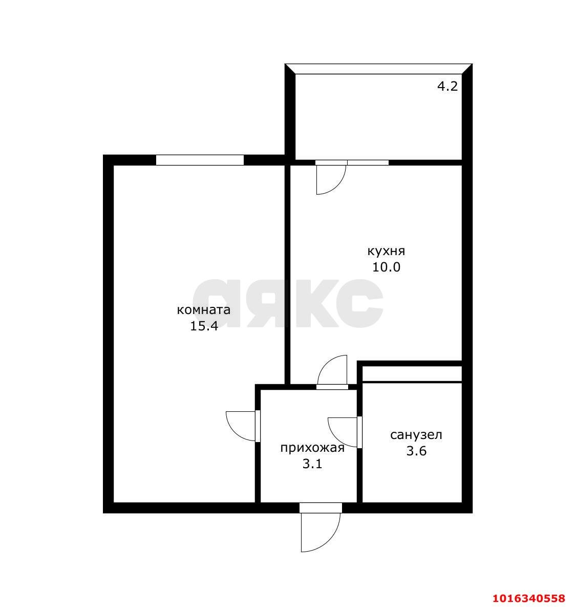 Фото №11: 1-комнатная квартира 36 м² - Краснодар, отделение № 2 Агрофирмы Солнечная, Прикубанский внутригородской округ, мкр. жилой комплекс Движение, ул. Западный Обход, 38/1