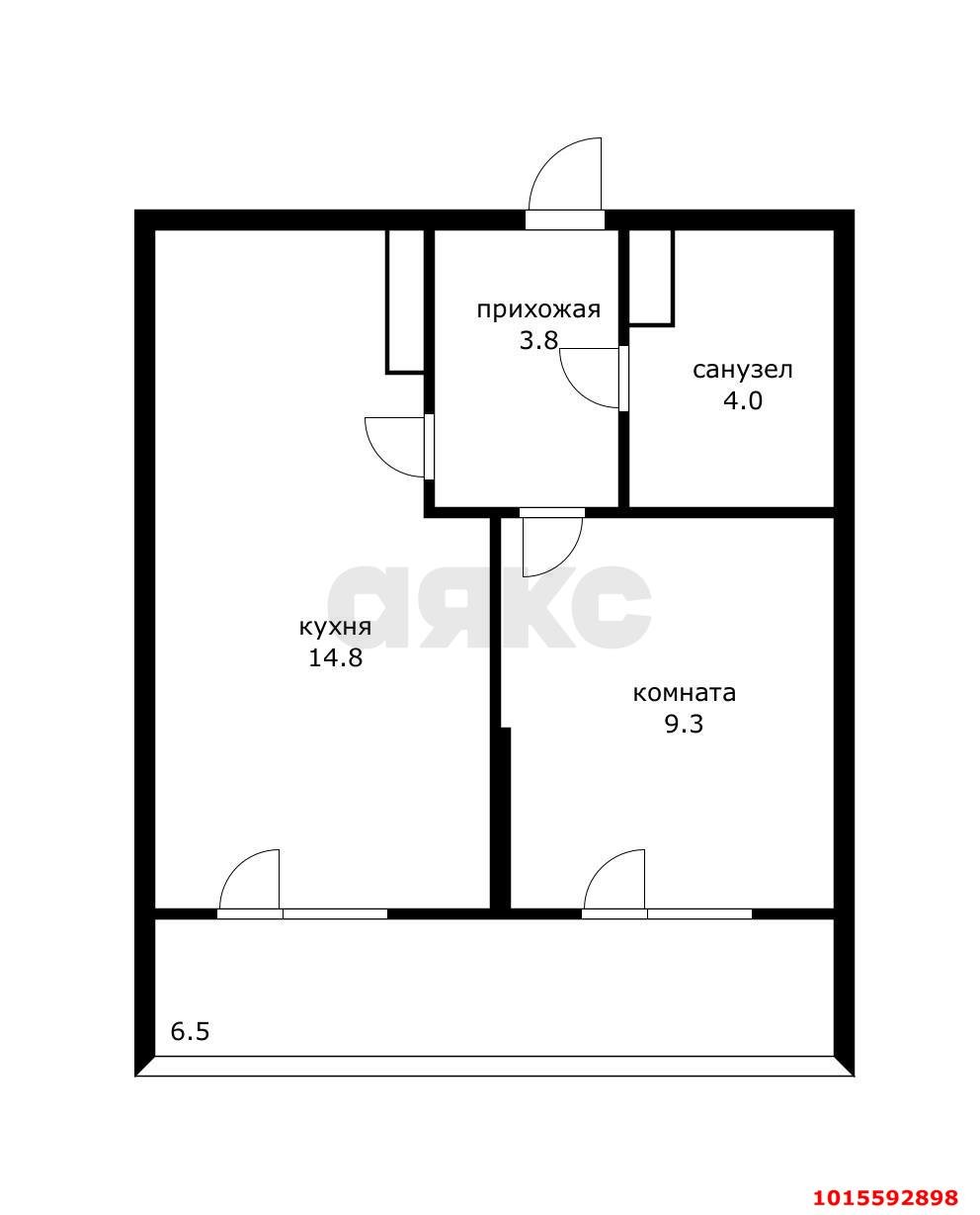 Фото №13: 1-комнатная квартира 38 м² - Краснодар, Славянский, Прикубанский внутригородской округ, мкр. жилой комплекс Ракурс, ул. имени Героя Ростовского, 8к7