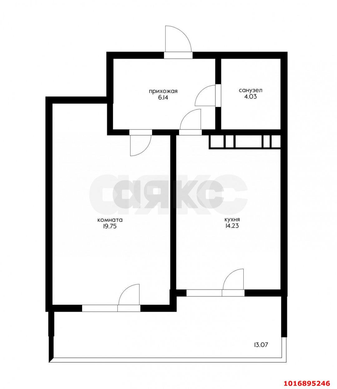Фото №16: 1-комнатная квартира 57 м² - Краснодар, Прикубанский внутригородской округ, мкр. 9-й километр