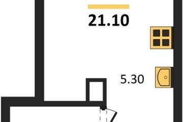 Фото №1: Студия 21 м² - Краснодар, мкр. Прикубанский внутригородской округ, 