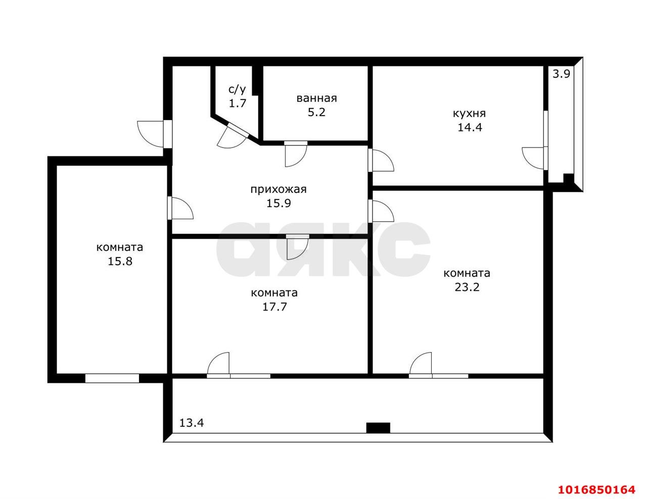 Фото №15: 3-комнатная квартира 111 м² - Краснодар, ул. Аксайская, 40
