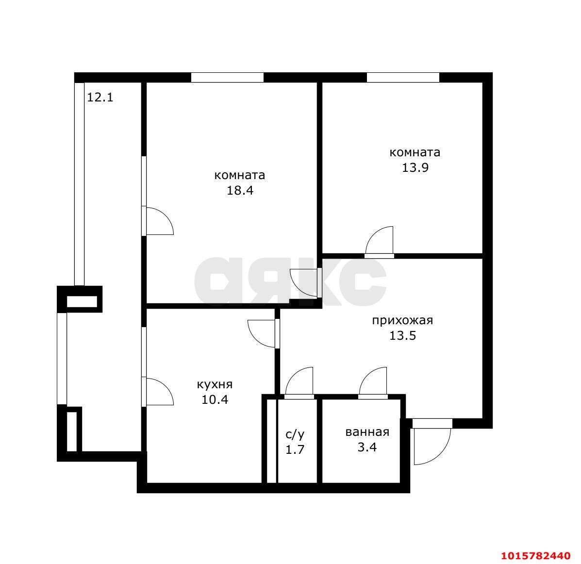 Фото №9: 2-комнатная квартира 73 м² - Краснодар, Прикубанский внутригородской округ, мкр. Восточно-Кругликовский, ул. им. Героя Яцкова И.В., 10
