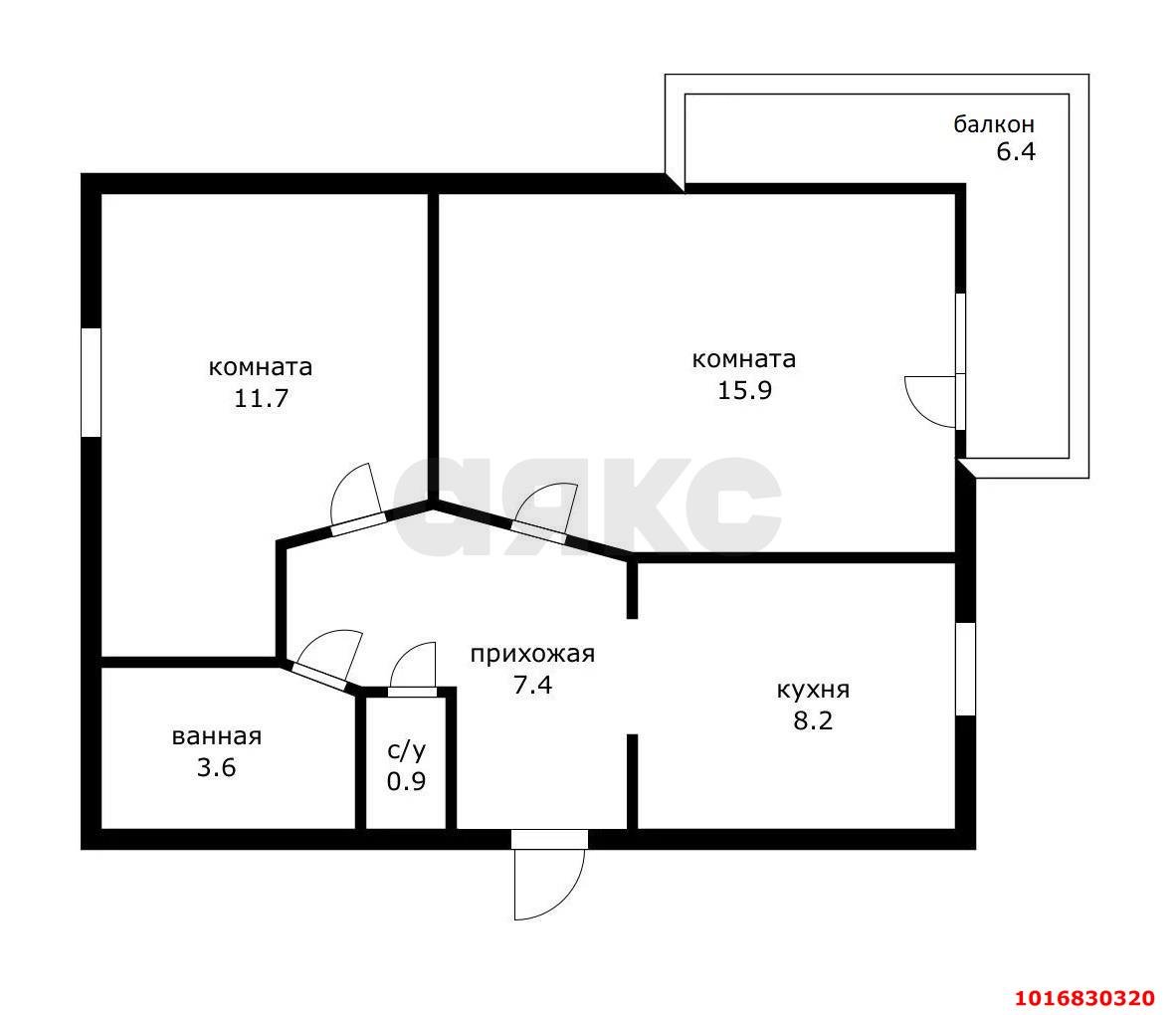 Фото №20: 2-комнатная квартира 54 м² - Краснодар, Карасунский внутригородской округ, мкр. Комсомольский, ул. Тюляева, 21
