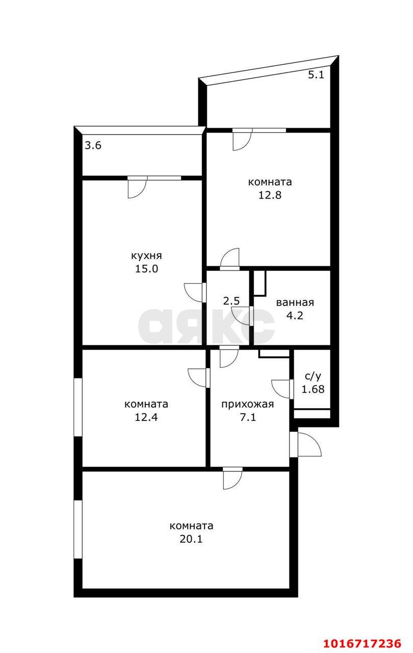 Фото №1: 3-комнатная квартира 82 м² - Краснодар, Прикубанский внутригородской округ, мкр. жилой комплекс Зелёный театр, ул. Западный Обход, 39/1к6