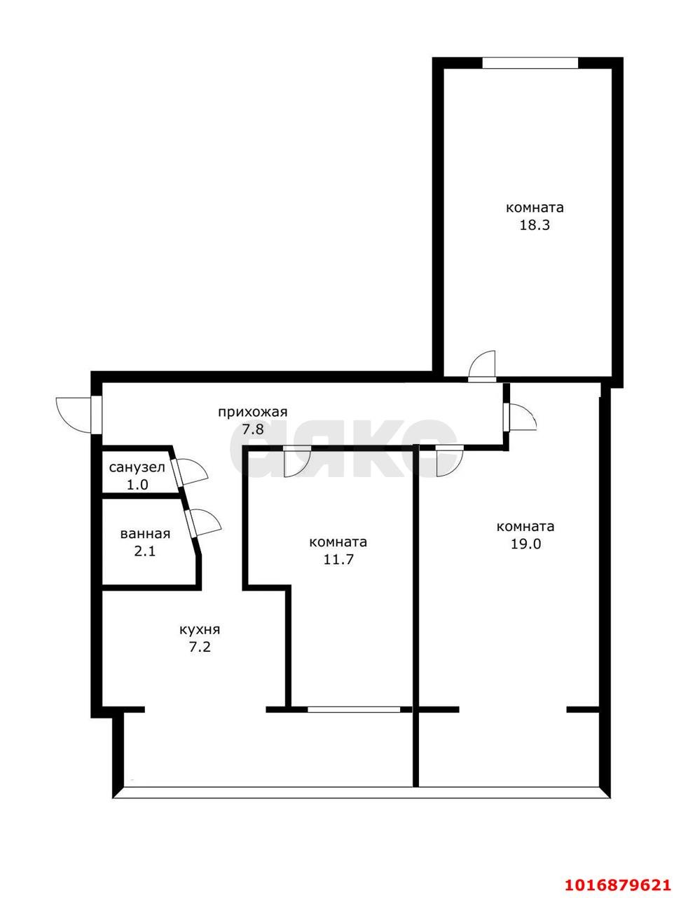Фото №17: 3-комнатная квартира 70 м² - Краснодар, Западный внутригородской округ, мкр. Фестивальный, ул. Рашпилевская, 331