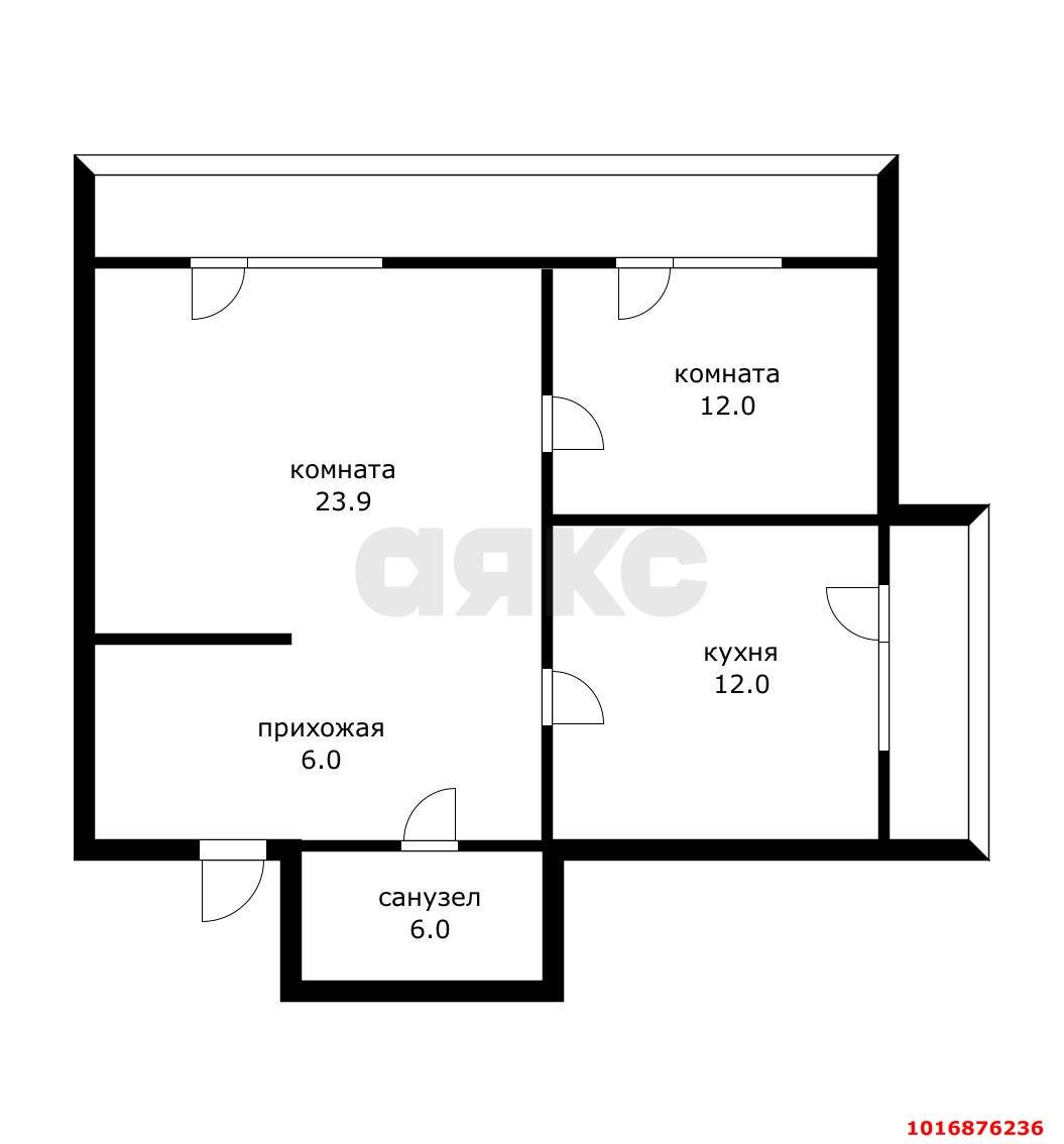 Фото №17: 2-комнатная квартира 59 м² - Новая Адыгея, мкр. жилой комплекс Золотая линия 2, ул. Бжегокайская, 25/3