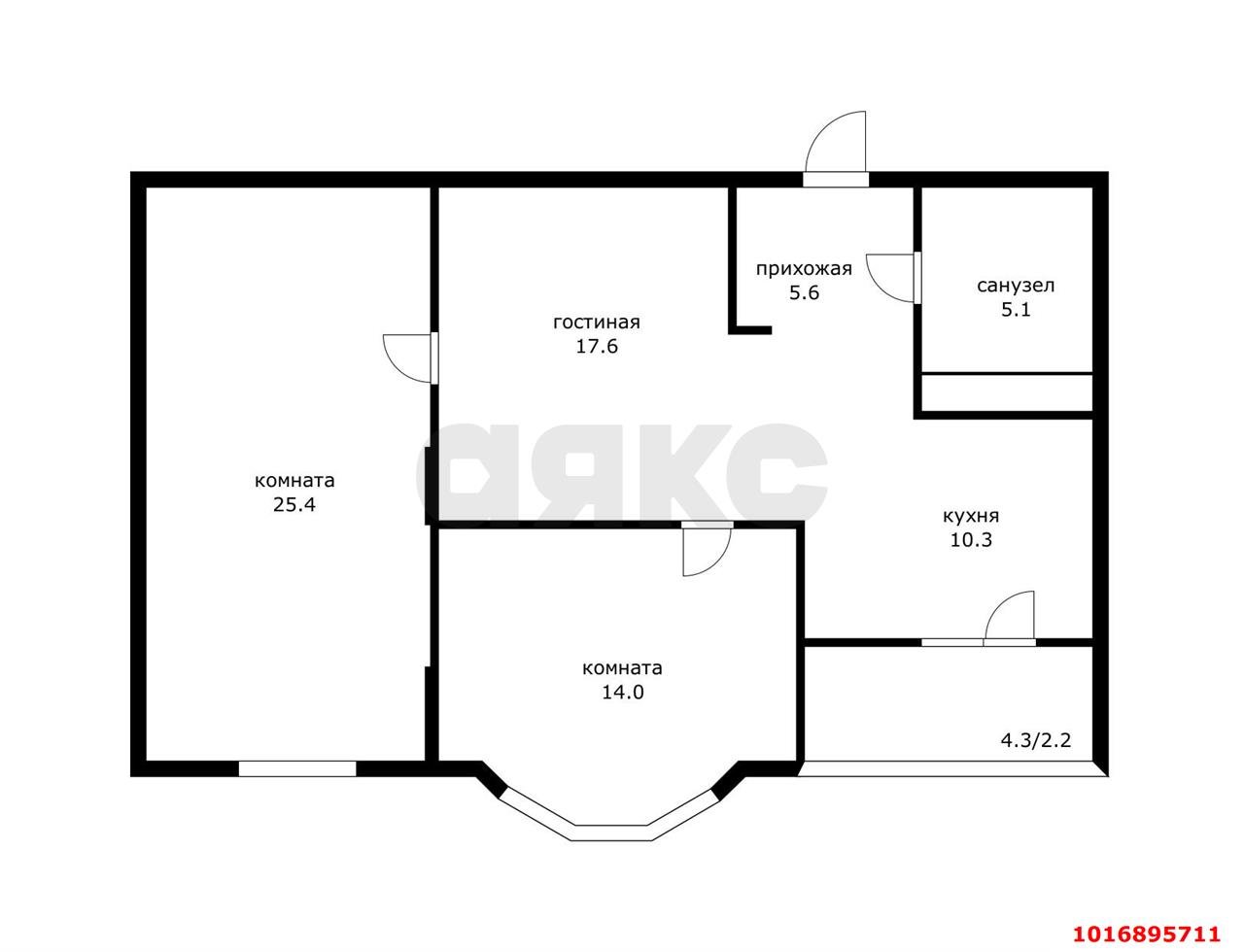 Фото №7: 3-комнатная квартира 85 м² - Краснодар, Прикубанский внутригородской округ, мкр. жилой комплекс Зеленодар, ул. Садовое Кольцо, 9к1