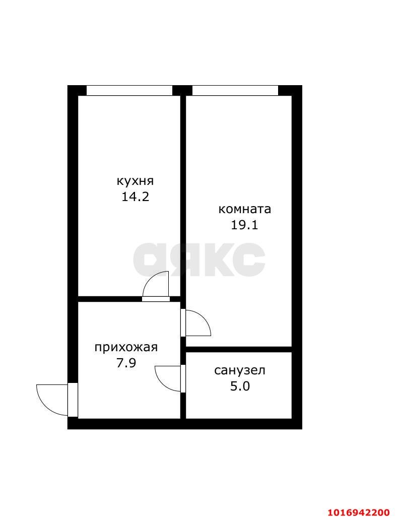 Фото №12: 1-комнатная квартира 46 м² - Краснодар, Прикубанский внутригородской округ, мкр. Музыкальный, ул. Агрохимическая, 90