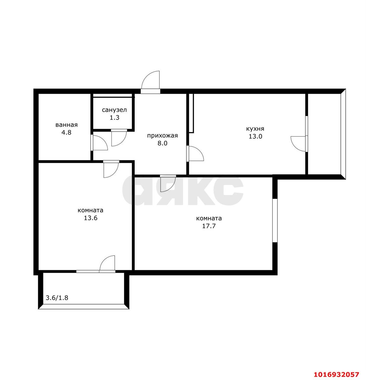 Фото №20: 2-комнатная квартира 58 м² - Краснодар, ул. Героя Владислава Посадского, 17