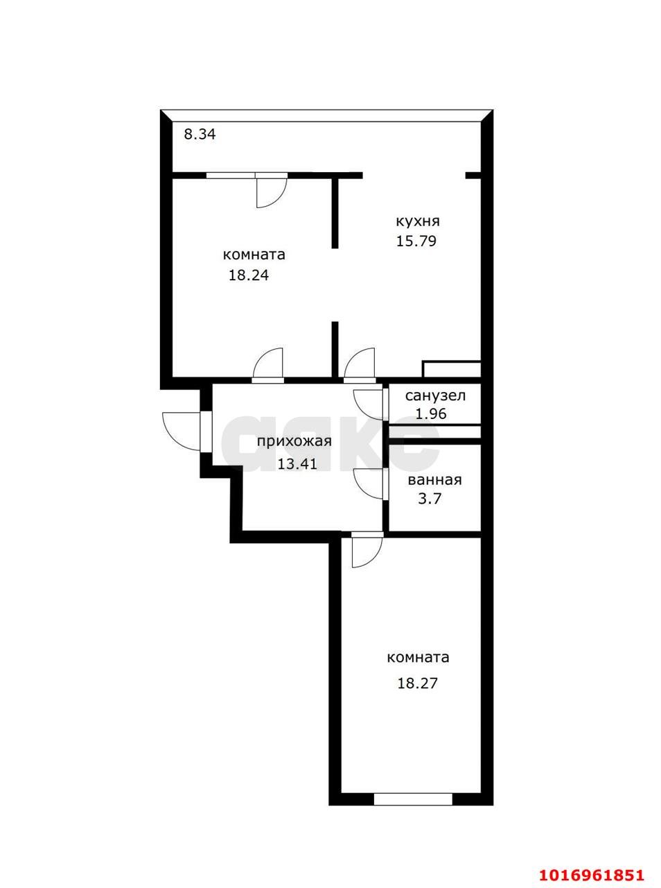 Фото №12: 2-комнатная квартира 80 м² - Краснодар, Западный внутригородской округ, мкр. Кожзавод, ул. Володи Головатого, 174