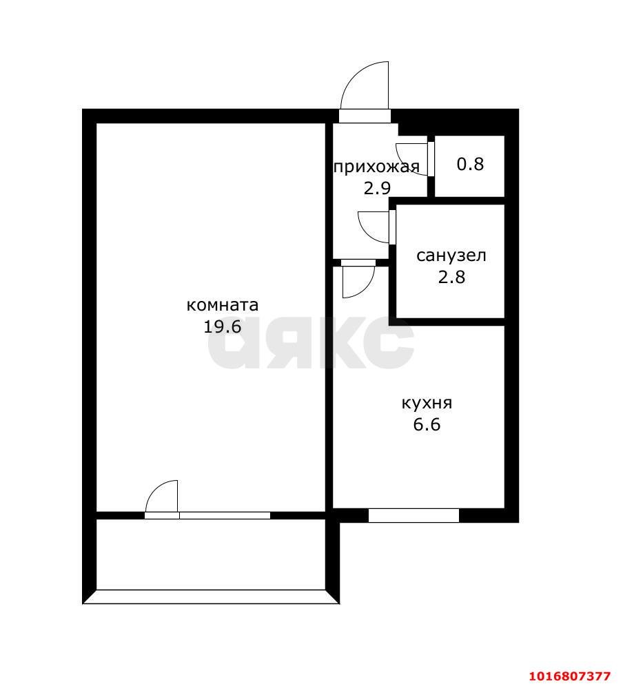 Фото №8: 1-комнатная квартира 33 м² - Краснодар, Карасунский внутригородской округ, мкр. Комсомольский, ул. Уральская, 172