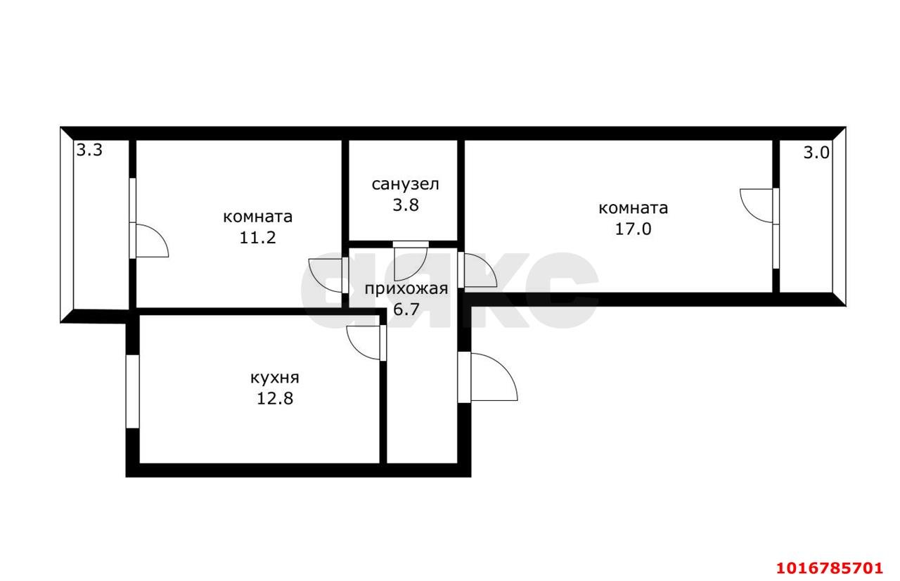 Фото №7: 2-комнатная квартира 57 м² - Новая Адыгея, мкр. жилой комплекс Дарград, ул. Тургеневское шоссе, 33/3к13