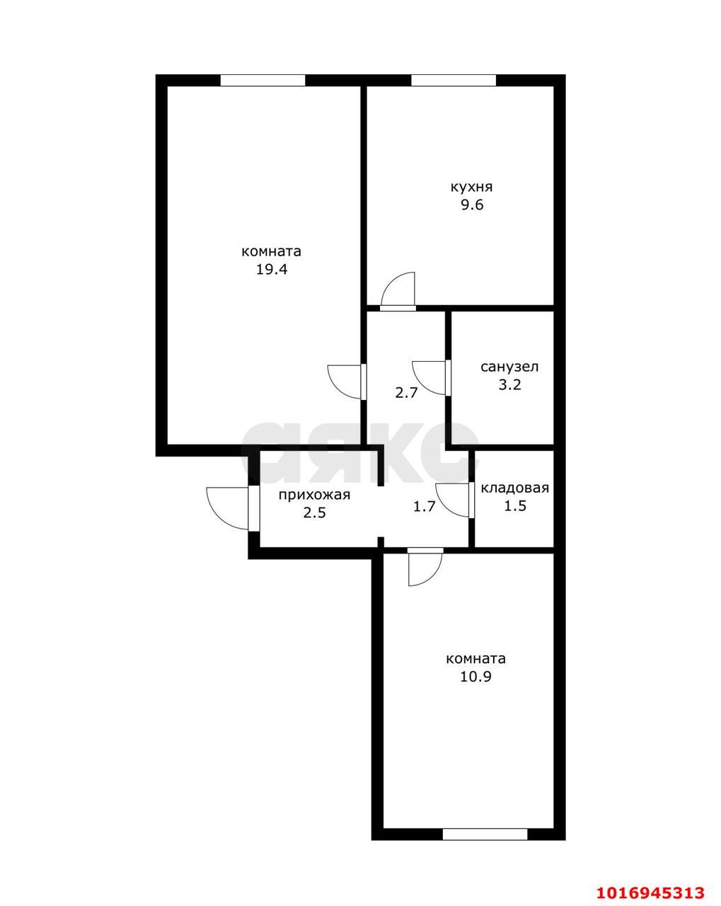 Фото №5: 2-комнатная квартира 51 м² - Краснодар, Прикубанский внутригородской округ, мкр. Музыкальный, ул. имени И.И. Дунаевского, 9