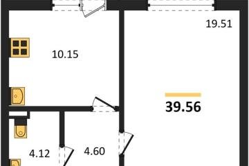 Фото №1: 1-комнатная квартира 39 м² - Краснодар, мкр. жилой комплекс Квартал № 6, ул. Генерал-лейтенанта Александра Сапрунова, 42