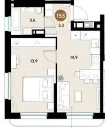 Фото №1: 1-комнатная квартира 35 м² - Краснодар, мкр. Прикубанский внутригородской округ