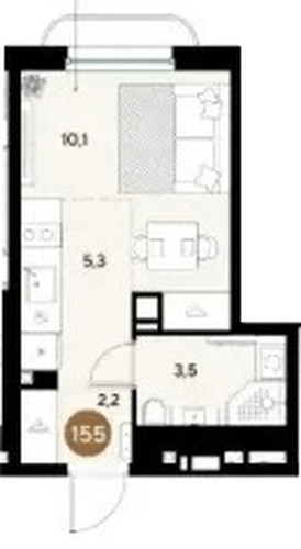 Фото №1: Студия 21 м² - Краснодар, мкр. Прикубанский внутригородской округ