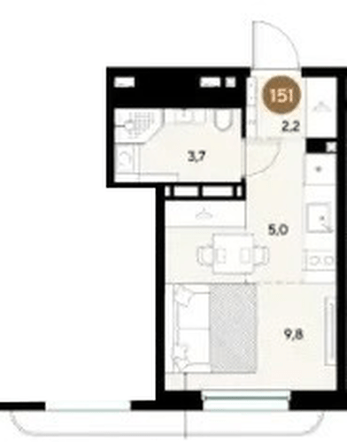 Фото №1: Студия 20 м² - Краснодар, мкр. Прикубанский внутригородской округ