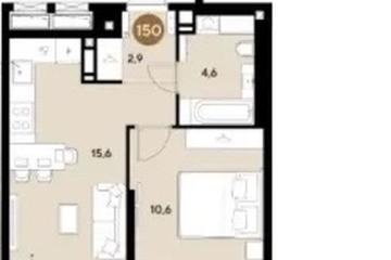 Фото №1: 1-комнатная квартира 33 м² - Краснодар, мкр. Прикубанский внутригородской округ, 