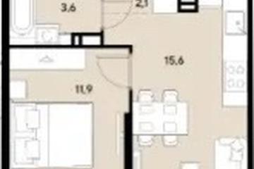 Фото №1: 1-комнатная квартира 33 м² - Краснодар, мкр. Прикубанский внутригородской округ, 