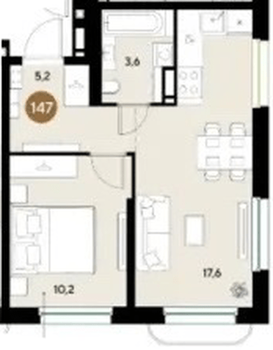Фото №1: 1-комнатная квартира 36 м² - Краснодар, мкр. Прикубанский внутригородской округ